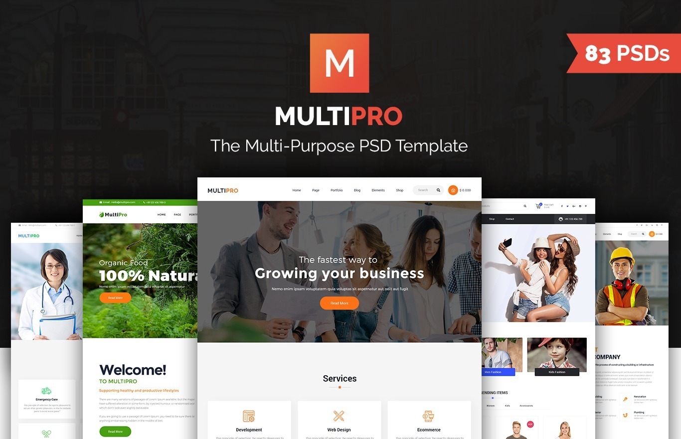 MultiPro – Multi-Purpose PSD Template