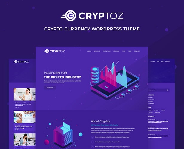 Cryptoz - Crypto Currency WordPress Theme