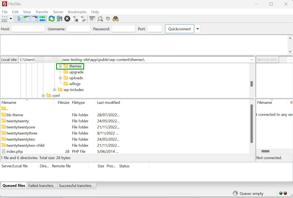 Deactivating via FTP
